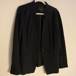 Banana Republic ponte knit jacket turned lapels, one button,2 pockets Black 14